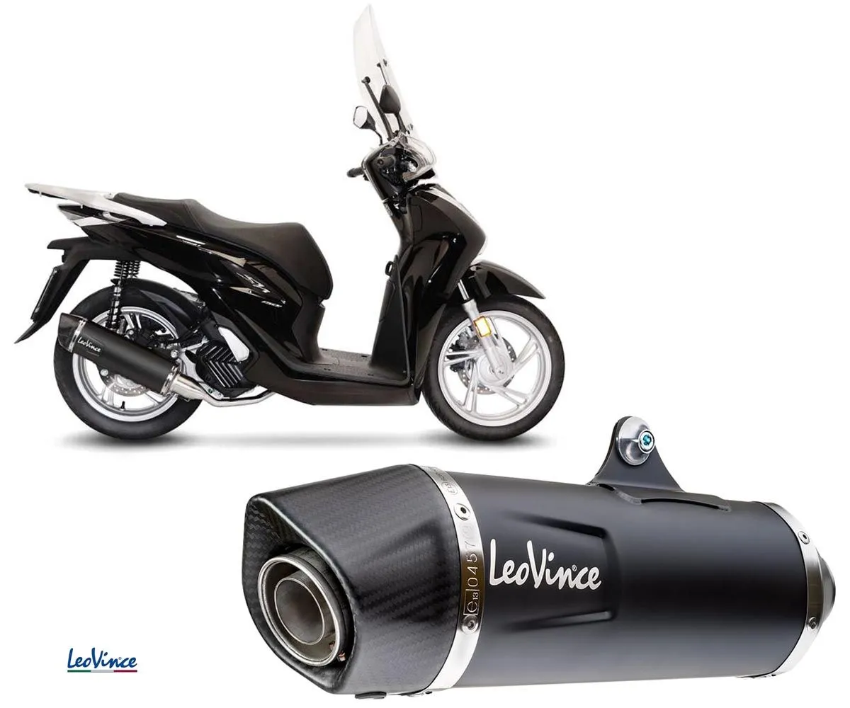 Impianto Completo Leovince Acciaio Inox Omologato Nero 1/1 Honda Sh150i 2020 > 2023-14068K-249562