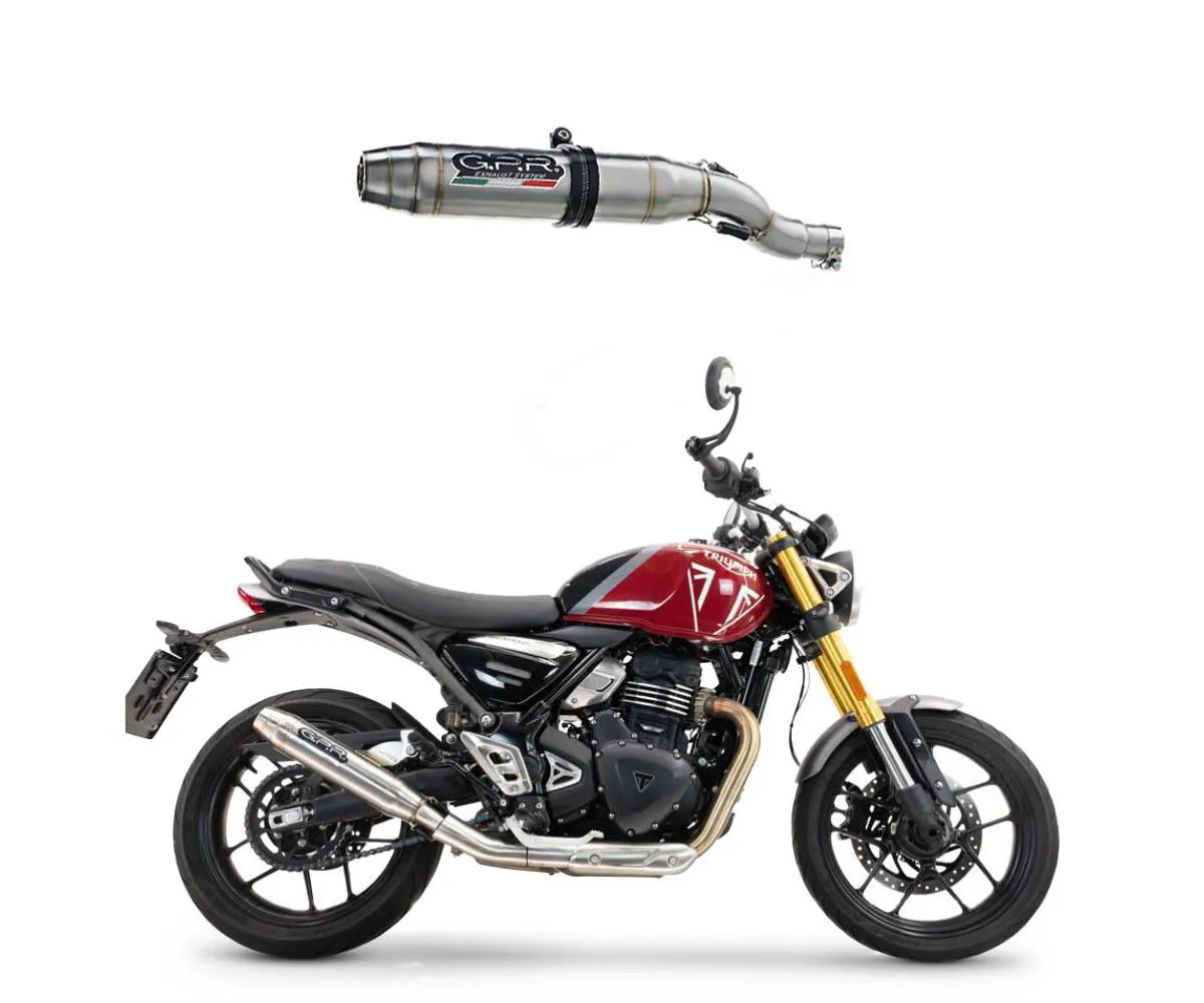 Terminale Di Scarico Gpr Deeptone Inox Catalizzato Acciaio Inox Per Triumph Scrambler 400 X 2023 > 2024-E5.T.101.1.DE-419699