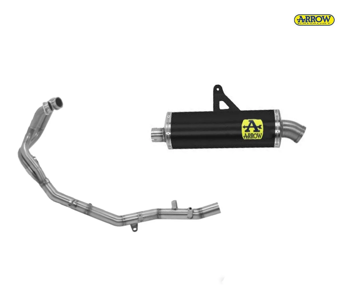 Scarico Completo Racing Arrow Maxi Race Honda Crf1100l Alluminio Dark/inox 2020 > 2023-72625AON--72166PD-250015