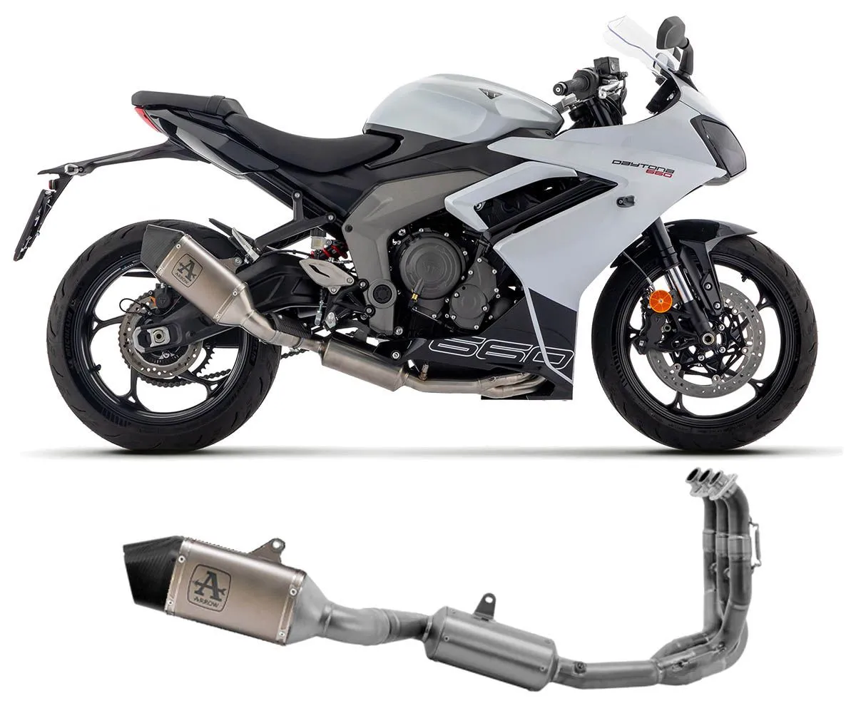 Impianto Completo Arrow E5 Veloce In Titanio Per Triumph Daytona 660 2024.-71507VL-413522