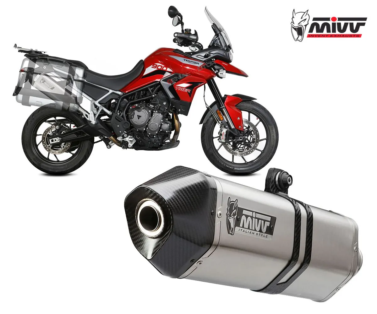 Terminale Di Scarico Slip-on Mivv Speed Edge Inox Kat Per Triumph Tiger 900 Gt 2021 > 2023-T.018.LRX-249498