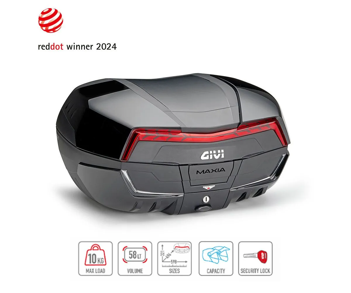 Top Case Maxia 5 Valigia 58 Lt Catadriotto Rosso Cover Nera Kit Fissaggio Benelli Trk 702 X 2023 > 2025-V58NNB--SR8717-424535