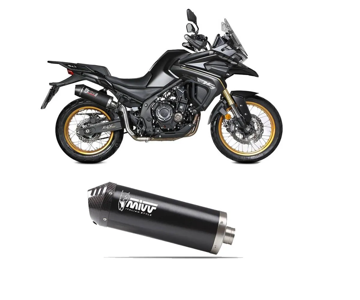 Terminale Scarico Mivv Oval Inox Nero Con Coppa Carbonio Per Voge Valico 525 Dsx 2024-VO.004.LZC-416536