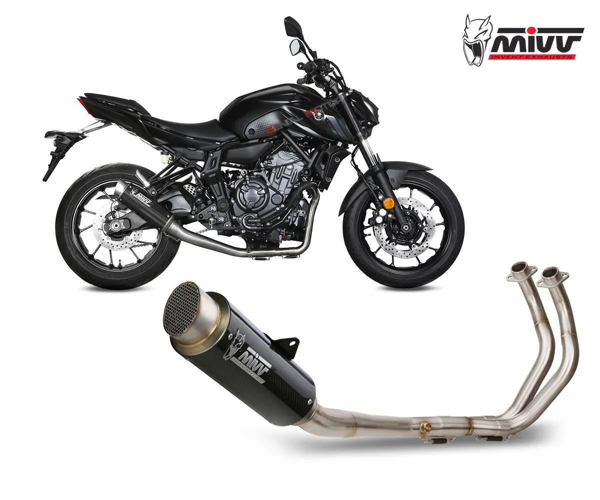 Scarico Completo Mivv Gp Pro Carbonio Alto Per Yamaha Mt 07 2021 > 2024-Y.065.L2P-249504