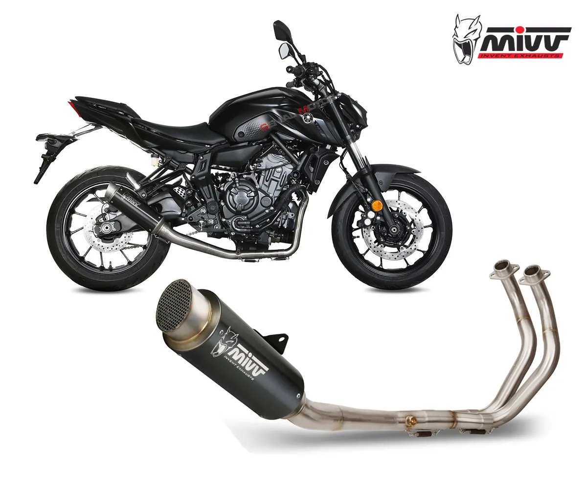 Scarico Completo Mivv Gp Pro Black Inox Nero Alto Per Yamaha Mt 07 2021 > 2024-Y.065.LXBP-249503