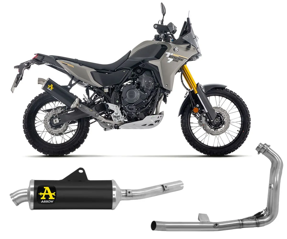 Scarico Completo Arrow Indy-race No Uso Stradale Alluminio Dark/acciaio Yamaha Teneré 700 2025-72662AON--72201PD-424312