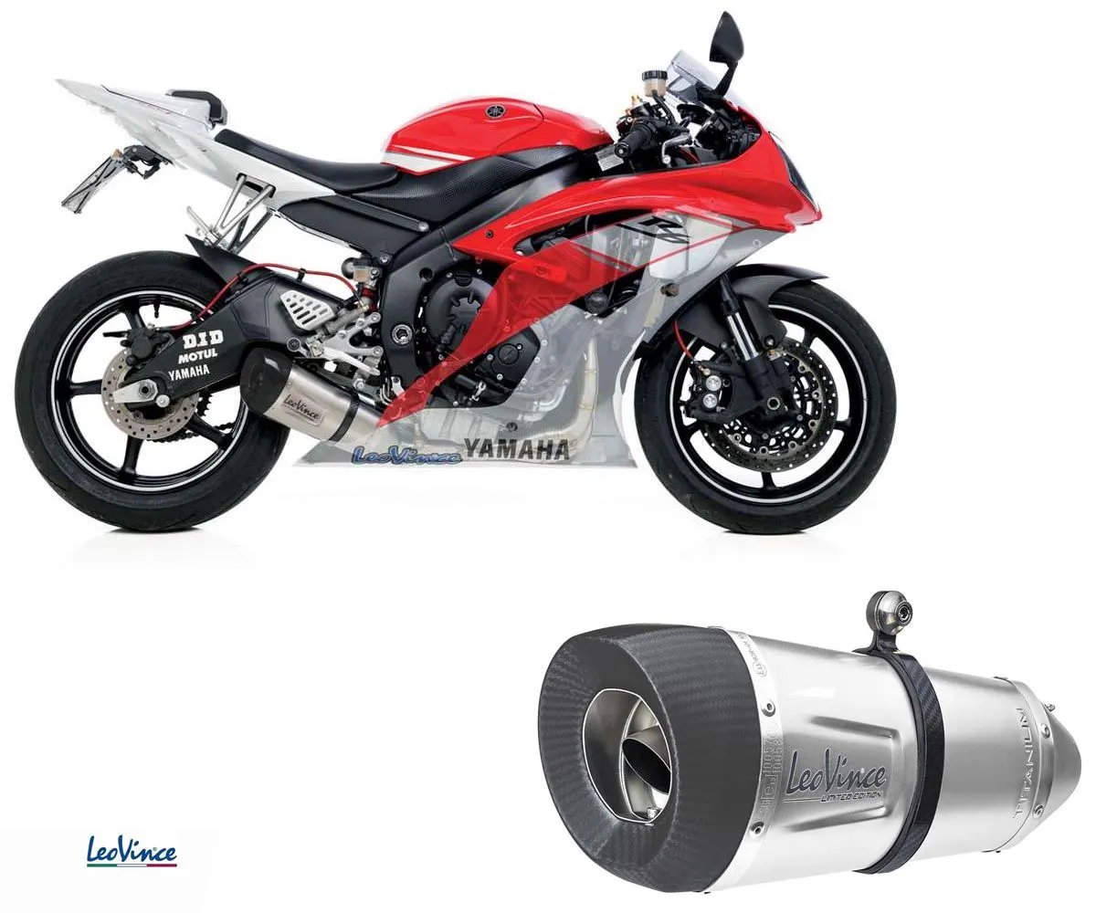 Impianto Completo Titanio Leovince Racing Factory S Yamaha Yzf 600 R6 I.e. 4x2x1 Low 2006 > 2016-8483ST-249799