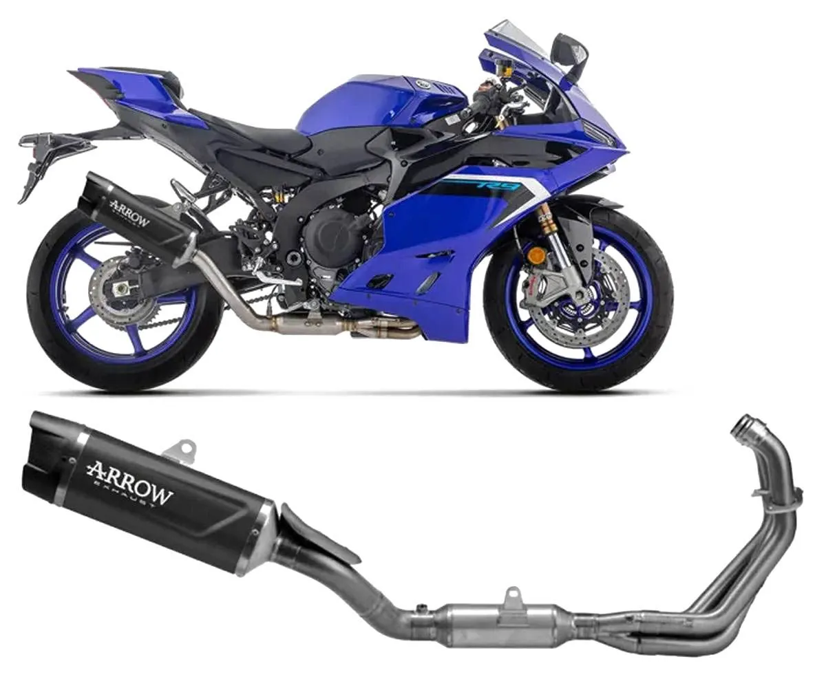 Impianto Scarico Completo Omologato Arrow Indy Race Evo Alluminio Dark Fondello In Carbonio Yamaha Yzf R9 2025-71981AKN-416378