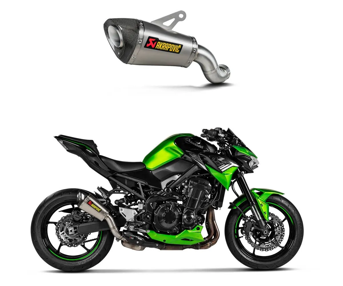 Terminale Di Scarico In Titanio Akrapovic Per Kawasaki Z 900 2019 > 2024-S-K9SO12-ASZT-419675