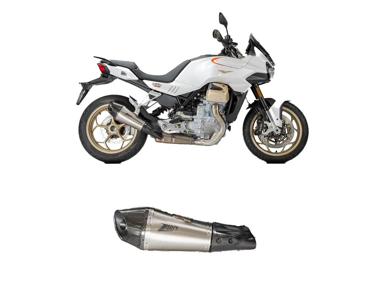 Terminale Di Scarico Zard Acciaio Inox Per Moto Guzzi V100 Mandello 2023 > 2024-ZMG006S10TCR-416980