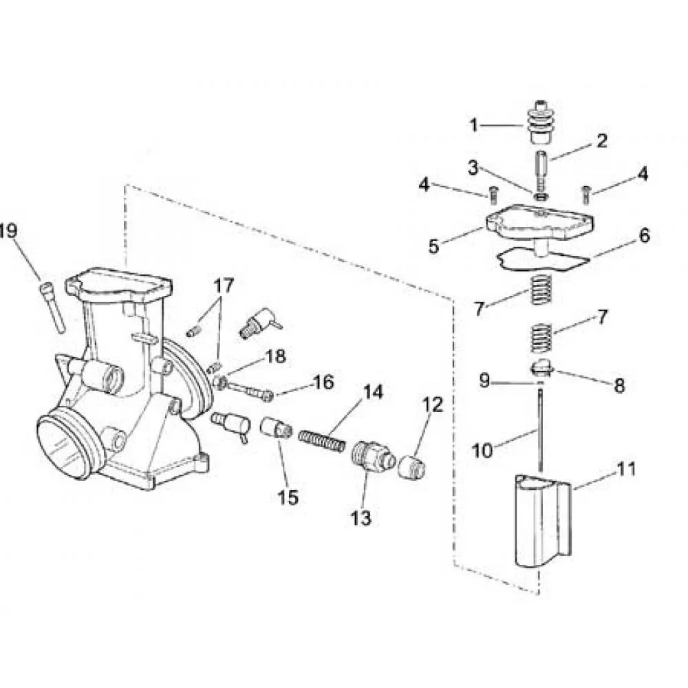 Guarnizione in gomma coperchio ghigliottina per carburatore Mikuni Aprilia RS 250 95-04