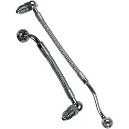 GOODRIDGE HDFL-005 FUEL INJECTION LINE KIT STAINLESS-STEEL CHROME HARLEY