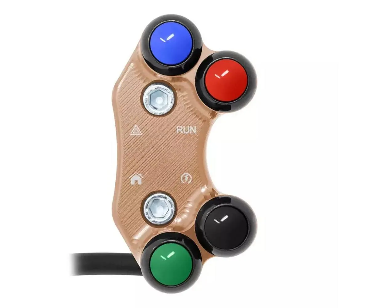 Pulsantiera Jetprime Destra Stradale (fori Allineati, Arancio) Per Triumph Street Triple 765 /rs /moto2 2023 > 2024-JP-PLD-039-C-425179