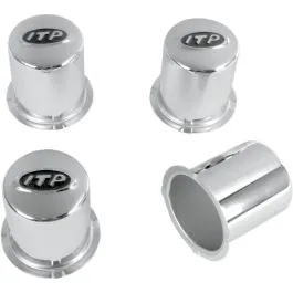 ITP SM1300BX CENTER CAP ALUMINUM DELTA STEEL 4/110 CHROME (BOX OF 4)