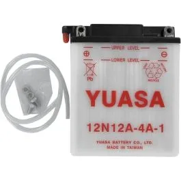 YUASA 12N12A-4A-1(DC) BATTERY CONVENTIONAL 12V 134 MM X 80 MM X 160 MM LEAD ACID REPLACEMENT CLEAR
