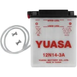 YUASA 12N14-3A(DC) BATTERY CONVENTIONAL 12V 134 MM X 89 MM X 166 MM LEAD ACID REPLACEMENT CLEAR