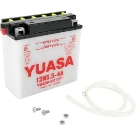 YUASA 12N5.5-4A(DC) BATTERY CONVENTIONAL 12V 135 MM X 60 MM X 130 MM LEAD ACID REPLACEMENT CLEAR