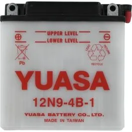 YUASA 12N9-4B-1(DC) BATTERY CONVENTIONAL 12V 135 MM X 75 MM X 139 MM LEAD ACID REPLACEMENT CLEAR