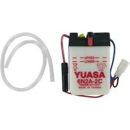 YUASA 6N2A-2C(DC) BATTERY CONVENTIONAL 6V 70 MM X 47 MM X 106 MM LEAD ACID REPLACEMENT CLEAR