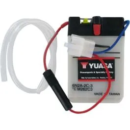 YUASA 6N2A-2C-3(DC) BATTERY CONVENTIONAL 6V 70 MM X 47 MM X 106 MM LEAD ACID REPLACEMENT CLEAR