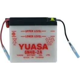 YUASA 6N4B-2A(DC) BATTERY CONVENTIONAL 6V 102 MM X 48 MM X 96 MM LEAD ACID REPLACEMENT CLEAR