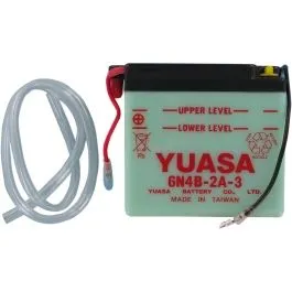 YUASA 6N4B-2A-3(DC) BATTERY CONVENTIONAL 6V 102 MM X 48 MM X 96 MM LEAD ACID REPLACEMENT CLEAR