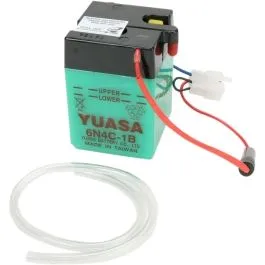 YUASA 6N4C-1B(DC) BATTERY CONVENTIONAL 6V 71 MM X 71 MM X 105 MM LEAD ACID REPLACEMENT CLEAR