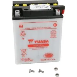 YUASA YB14L-B2(DC) BATTERY YUMICRON 12V 134 62 MM X 89 MM X 166 MM CONVENTIONAL LEAD ACID REPLACEMENT CLEAR