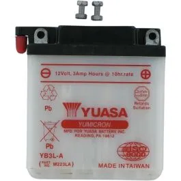 YUASA YB3L-A(DC) BATTERY YUMICRON 12V 96 52 MM X 57 MM X 109 22 MM CONVENTIONAL LEAD ACID REPLACEMENT CLEAR