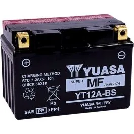 YUASA YT12A-BS(CP) BATTERY YT 12V 150 MM X 87 MM X 105 MM LEAD ACID MAINTENANCE FREE REPLACEMENT BLACK