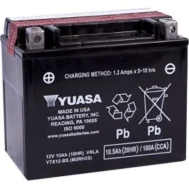 YUASA YTX12-BS(CP) BATTERY YTX 12V 150 MM X 86 MM X 129 54 MM LEAD ACID MAINTENANCE FREE REPLACEMENT BLACK