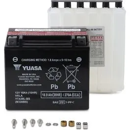 YUASA YTX20L-BS(CP) BATTERY YTX 12V 172 72 MM X 86 MM X 155 MM LEAD ACID MAINTENANCE FREE REPLACEMENT BLACK